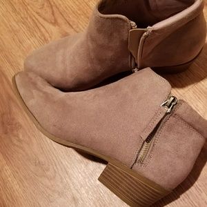Taupe ankle boots